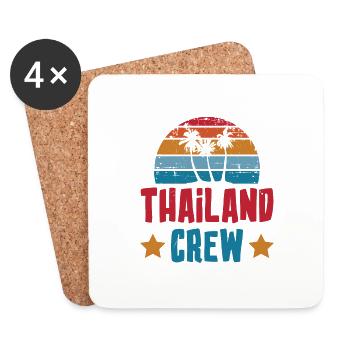 Thaïlande Équipage - Dessous de verre (lot de 4) - blanc - Devant