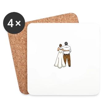 Father of the bride i loved her first - Coasters (set of 4) - white - Front