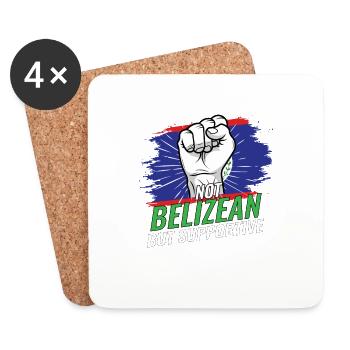 Not Belizean But Supportive Belize Flag Country - Untersetzer (4er-Set) - Weiß - Vorne