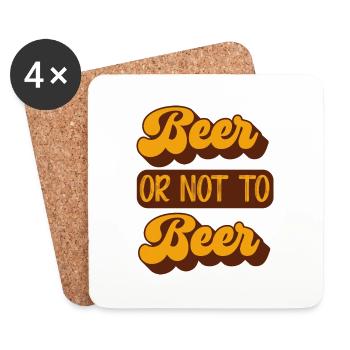 Beer or not to beer - Coasters (set of 4) - white - Front