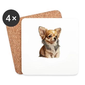 Chihuahua | Puppy Mom Funny Dog Cute Beautiful - Coasters (set of 4) - white - Front