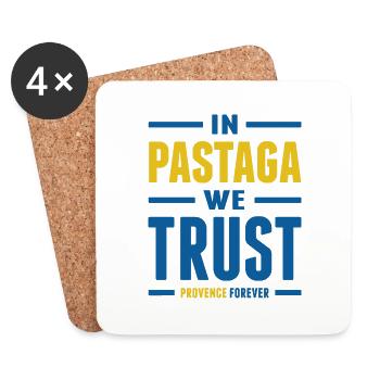 In Pastaga we trust - Dessous de verre (lot de 4) - blanc - Devant
