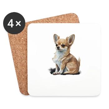 Chihuahua | Puppy Mom Funny Dog Cute Beautiful - Coasters (set of 4) - white - Front