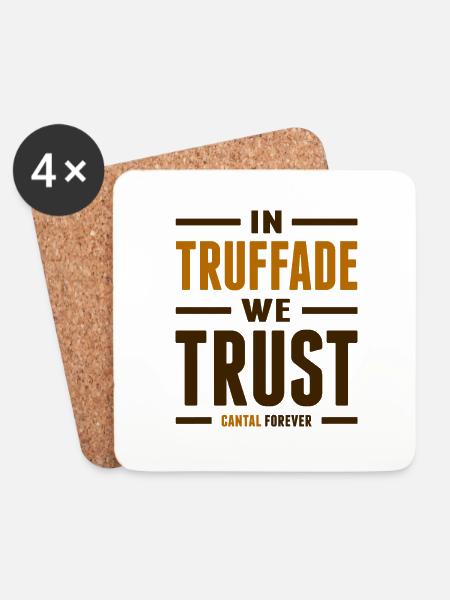 In Truffade we trust - Dessous de verre (lot de 4) - blanc