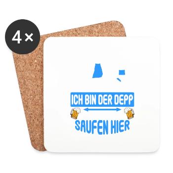 Junggesellenabschied Poltern Polterabend JGA - Untersetzer (4er-Set) - Weiß - Vorne