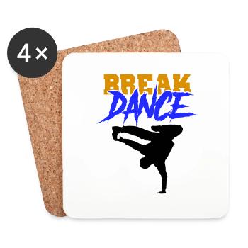 Break Dance - Coasters (set of 4) - white - Front