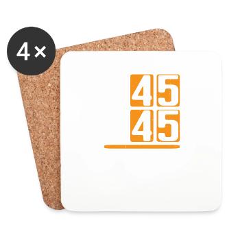 45 + 45 = 135 6 - Dessous de verre (lot de 4) - blanc - Devant