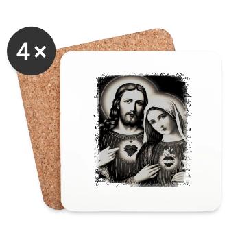 Sainte Marie Marie Vierge Marianne Vierge Marie Sainte - Dessous de verre (lot de 4) - blanc - Devant