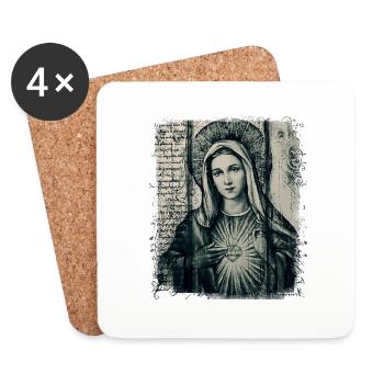 Sainte Marie Marie Vierge Marianne Vierge Marie Sainte - Dessous de verre (lot de 4) - blanc - Devant