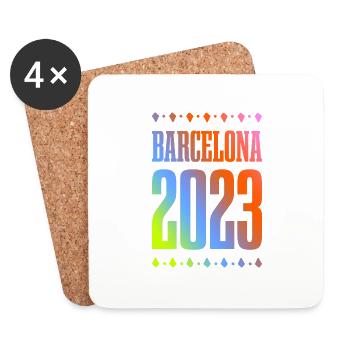 Barcelona 2023 - Coasters (set of 4) - white - Front