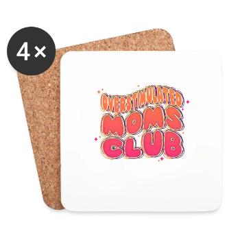 Overstimulated Moms Club - Coasters (set of 4) - white - Front