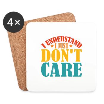I Understand, I Just Don't Care 8 - Coasters (set of 4) - white - Front
