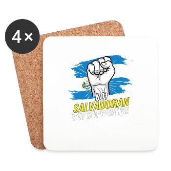 Not Salvadoran But Supportive El Salvador Flag - Coasters (set of 4) - white - Front