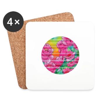Gardener Garden Home Gardener Gardening Gardening Gardening - Coasters (set of 4) - white - Front