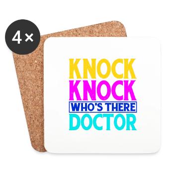 Knock Knock Who's There Doctor 13 - Untersetzer (4er-Set) - Weiß - Vorne