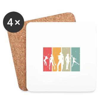 All The Pretty Girls Walk Like This Funny Baseball - Coasters (set of 4) - white - Front