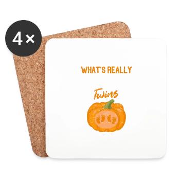 Do you know what is really scary Gemini - Coasters (set of 4) - white - Front