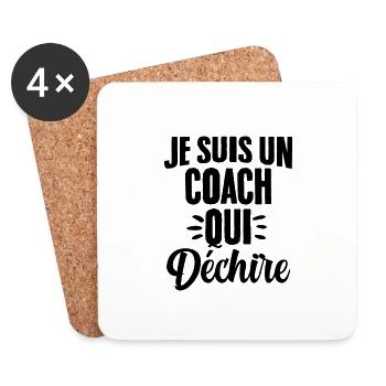 I am a coach who tears humor gift - Coasters (set of 4) - white - Front