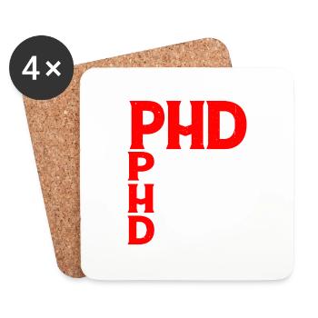 Ph.D. Poursuivre ses rêves 8 - Dessous de verre (lot de 4) - blanc - Devant