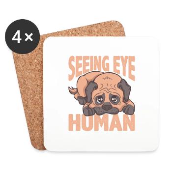 Seeing Eye Human 29 - Coasters (set of 4) - white - Front