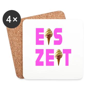 Eiszeit rosa - Untersetzer (4er-Set) - Weiß - Vorne