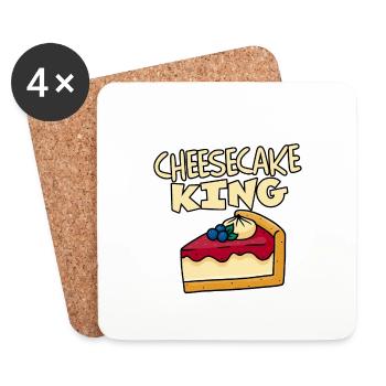 Cheesecake King 2 - Dessous de verre (lot de 4) - blanc - Devant