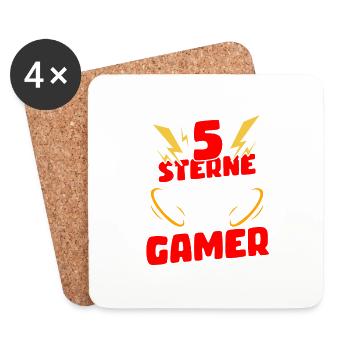 5 Star Gamer - Coasters (set of 4) - white - Front