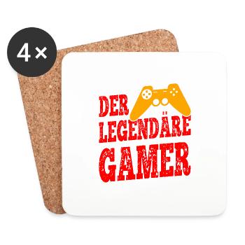 The Legendary Gamer - Coasters (set of 4) - white - Front