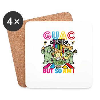 Avocado Guacamole Mexikanisch Mexiko Latino - Untersetzer (4er-Set) - Weiß - Vorne