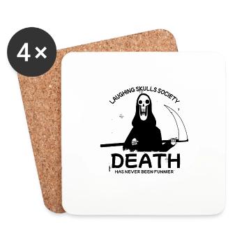 Skulls laughing - Coasters (set of 4) - white - Front
