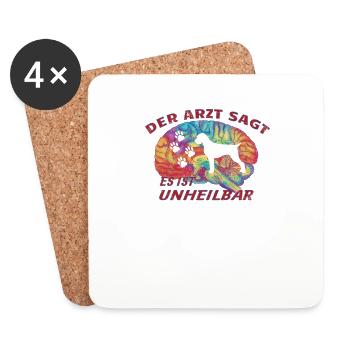 Hunde Deutsch Drahthaar Hundebesitzer - Untersetzer (4er-Set) - Weiß - Vorne