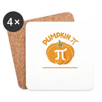 Funny Math Joke Pumpkin Pie Halloween Ghost - Coasters (set of 4) - white - Front