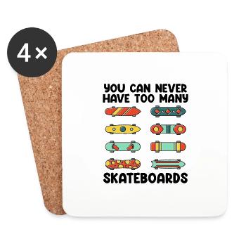 you can never have too many skateboards - Untersetzer (4er-Set) - Weiß - Vorne