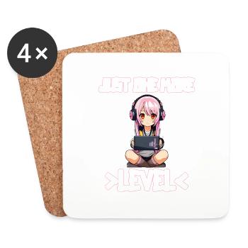 Gaming Console PC Gamer Girl Gamer Girl - Coasters (set of 4) - white - Front
