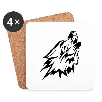 Club du loup - Dessous de verre (lot de 4) - blanc - Devant