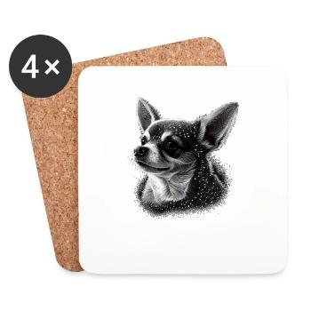 Chihuahua | Puppy Mom Funny Dog Cute Beautiful - Coasters (set of 4) - white - Front
