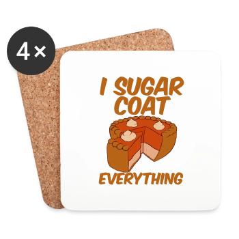 I Sugar Coat Everything 2 - Dessous de verre (lot de 4) - blanc - Devant