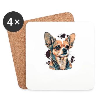 Chihuahua | Puppy Mom Funny Dog Cute Beautiful - Coasters (set of 4) - white - Front