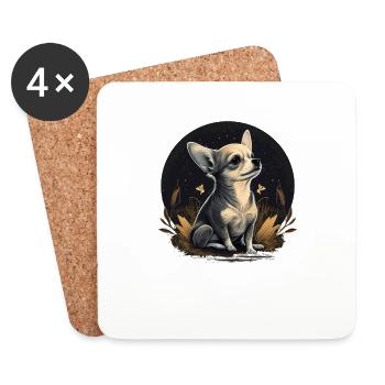 Chihuahua | Puppy Mom Funny Dog Cute Beautiful - Coasters (set of 4) - white - Front
