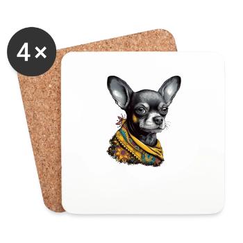 Chihuahua | Puppy Mom Funny Dog Cute Beautiful - Coasters (set of 4) - white - Front