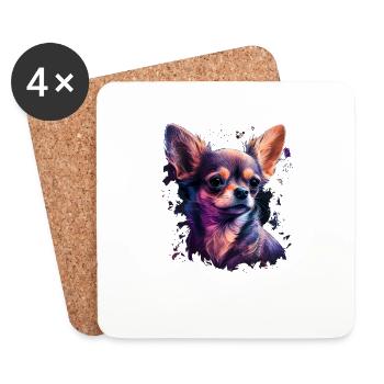 Chihuahua | Puppy Mom Funny Dog Cute Beautiful - Coasters (set of 4) - white - Front