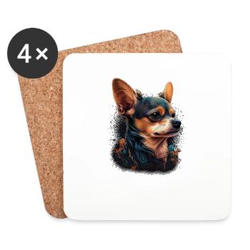 Chihuahua | Puppy Mom Funny Dog Cute Beautiful - Coasters (set of 4) - white - Front