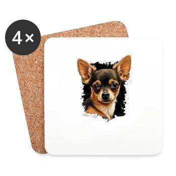 Chihuahua | Puppy Mom Funny Dog Cute Beautiful - Coasters (set of 4) - white - Front