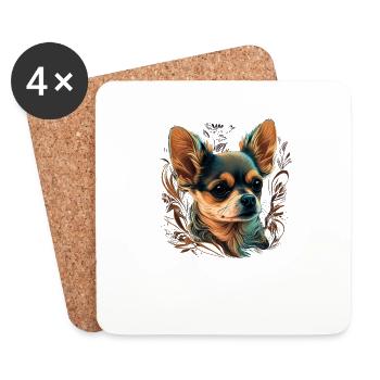 Chihuahua | Puppy Mom Funny Dog Cute Beautiful - Coasters (set of 4) - white - Front