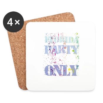 Ambiance de fête en Floride - Dessous de verre (lot de 4) - blanc - Devant