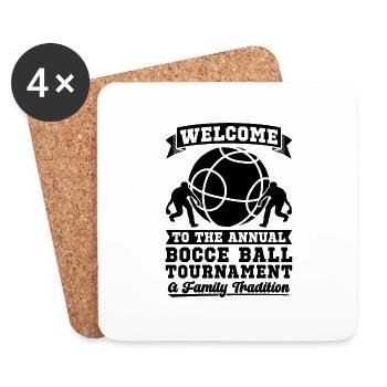 Welcome To Annual Bocce Petanque Bocce Player - Untersetzer (4er-Set) - Weiß - Vorne