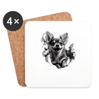Chihuahua | Puppy Mom Funny Dog Cute Beautiful - Coasters (set of 4) - white - Front