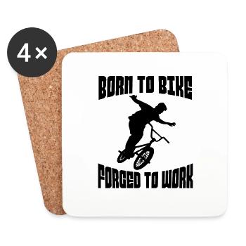 Bicycle Cycling Cyclist Cyclist Cycling - Coasters (set of 4) - white - Front