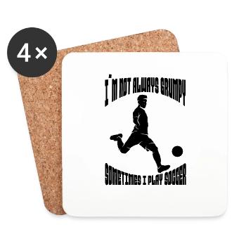 Fußballmannschaft Fußballdesign Fußballspieler - Untersetzer (4er-Set) - Weiß - Vorne
