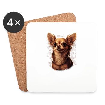 Chihuahua | Puppy Mom Funny Dog Cute Beautiful - Coasters (set of 4) - white - Front